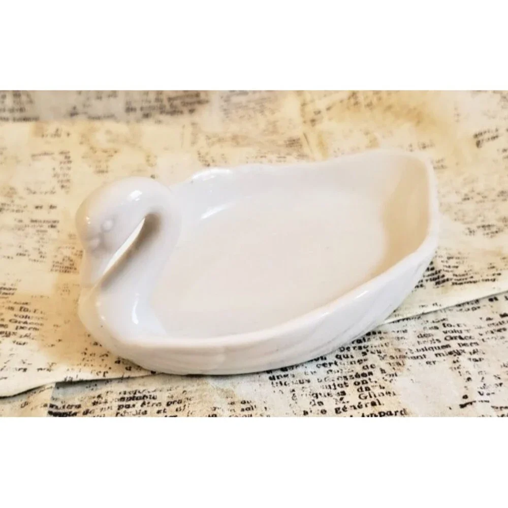 Whimsical, Elegant, Timeless -  Vintage Ben Rickert White Swan Soap Dish